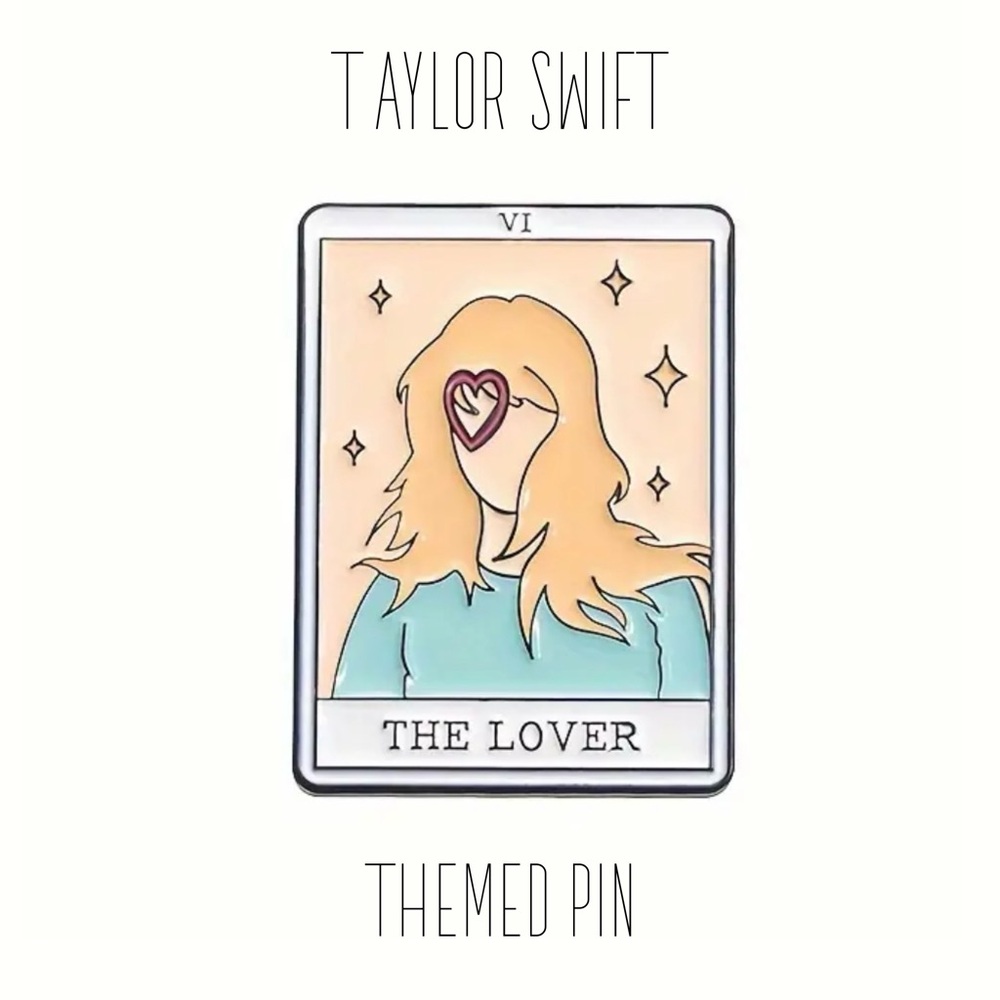 Taylor Swift Themed + Tarot Card Inspired Enamel Pin Lover Album Cover Art New